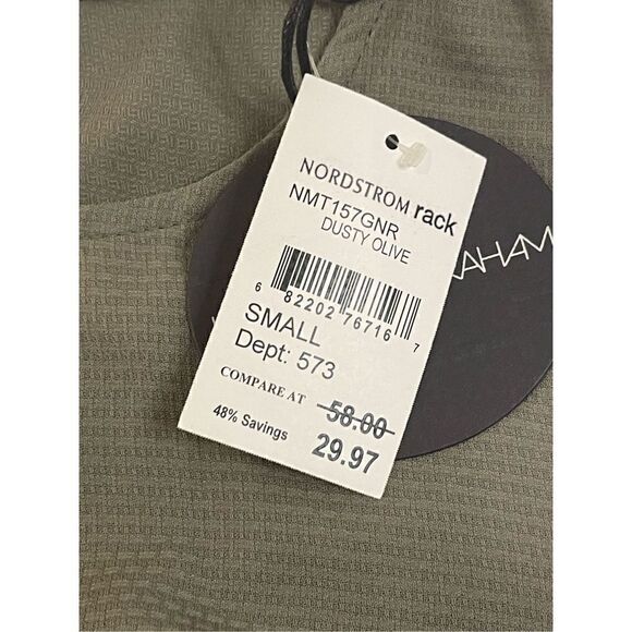 Harlowe & Graham women’s sleeveless blouse army green small NWT - Picture 9 of 9